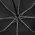 Зонт наоборот складной Futurum со светоотражающим кантом, черный - Фото 3