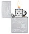 Зажигалка ZIPPO James Bond™ с покрытием Satin Chrome, латунь/сталь, серебристая, 38x13x57 мм - Фото 3