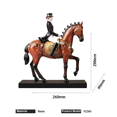 Статуэтка &amp;quot;Наездница и лошадь&amp;quot;, цвет коричневый