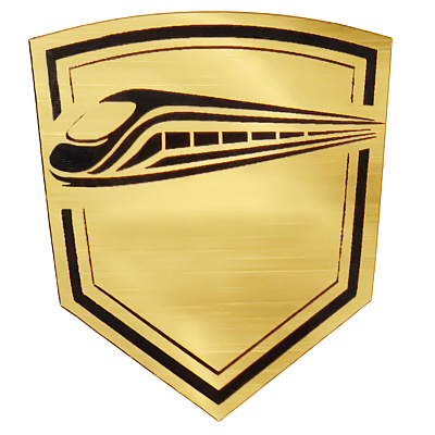 Шильд-наклейка поезд, золото (Золотой)