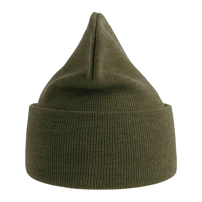 Шапка вязаная PURE  с отворотом из пряжи Polylana