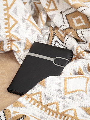 Ежедневник недатированный "Бари", формат А5, черный с серым