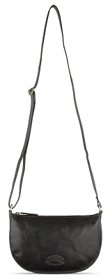 Сумка через плечо KLONDIKE MOUNTAIN «Gina», натуральная кожа в темно-коричневом цвете, 26x15,5x5 см