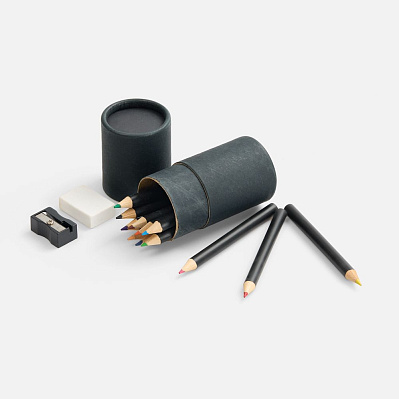 Набор цветных карандашей Pencilvania Tube Plus  (Черный)