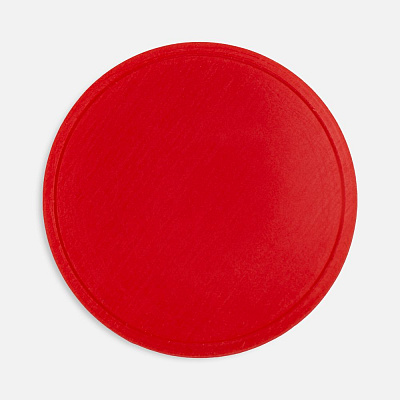 Лейбл из ПВХ Dzeta Round, L  (Красный)