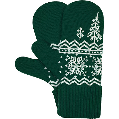 Варежки Elnik, серые с молочно-белым (Зеленый)