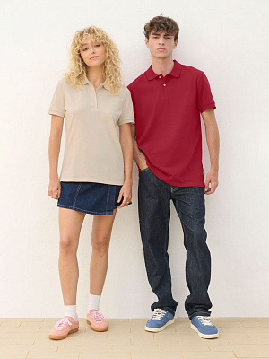 Рубашка поло унисекс Pacific, красная (бургунди)