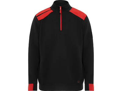 Толстовка с воротом на молнии Maverick мужская (Черный, красный)