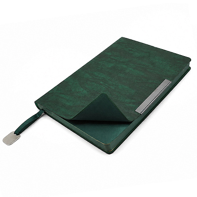 Ежедневник A5 недатированный La Fodera в мягком переплёте, тёмно-зелёный (Темно-зеленый)