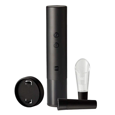 Винный набор HuoHou Electric Wine Bottle Opener 4 in 1, черный (Чёрный)