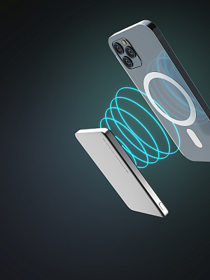 Беспроводной магнитный ПЗУ Olmio QM-15, темно-серый