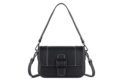 Сумка женская наплечная BUGATTI Zita, черная, полиуретан, 22 x 10 x 15 см