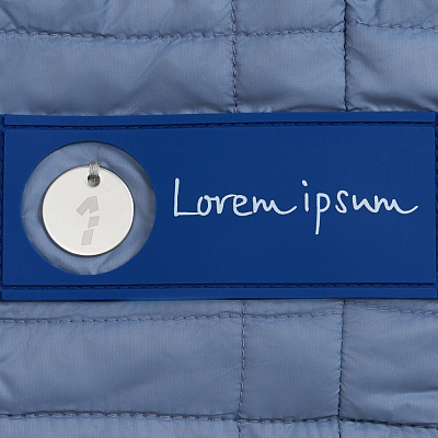 Лейбл из ПВХ с вырубкой «Круг», синий