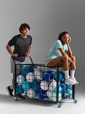 Футболка спортивная унисекс Vortex, молочно-белая