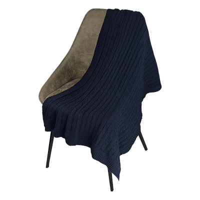 Плед Fado вязаный  (без подарочной коробки) (Синий)