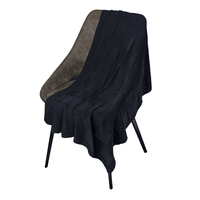 Плед Селла (Cella) вязаный  (без подарочной коробки) (Синий)