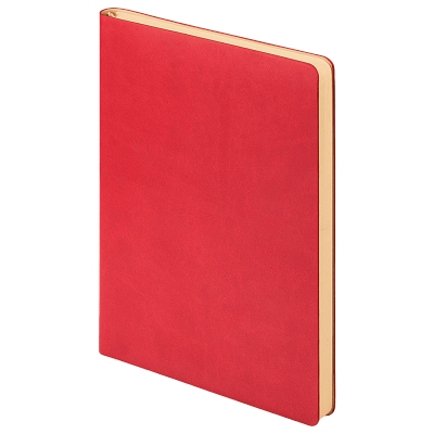 Ежедневник Латте (Latte NEW) недатированный, красный/бежевый