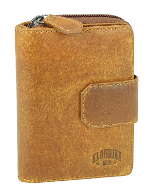 Бумажник KLONDIKE DIGGER «Lisa», натуральная кожа в коньячном цвете, 10,5 х 13 x 3 см (Коричневый)