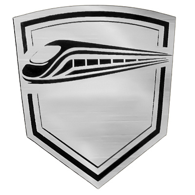 Шильд-наклейка поезд, серебро (Серебристый)