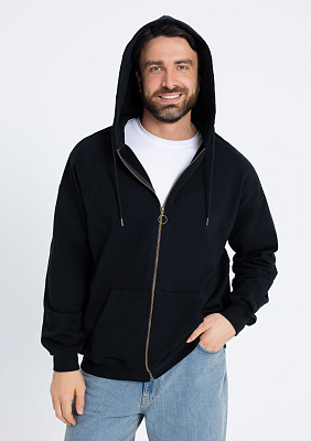 Толстовка ОNE SIZE, с капюшоном на молнии футер без начёса 350, 72