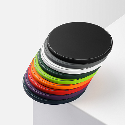 Беспроводное зарядное устройство с подсветкой 15W Аурис (Auris), серое