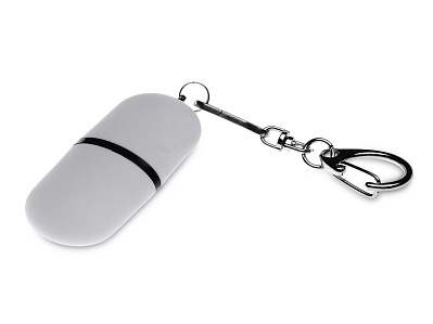 USB 2.0- флешка Goutte Soft-touch на 4 Гб каплевидной формы (Белый)