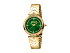 Корпус- желтое золото, циферблат- зеленый, крепление- желтое золото