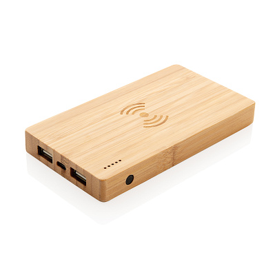 Экологичный внешний аккумулятор Bamboo, 4000 mAh (Коричневый;)