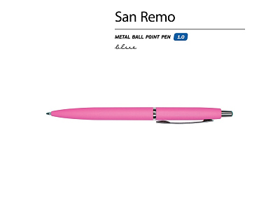Ручка металлическая шариковая San Remo, софт-тач