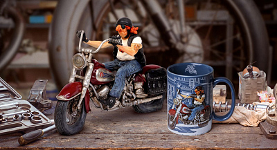 Кружка "Байкер", синий