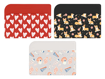 Картхолдер для 3-х карт с возможностью полноцветной печати, софт-тач