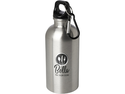 Одностенная бутылка для воды с карабином Oregon, 400 мл