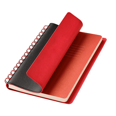 Ежедневник Виста (Vista) недатированный, черный/красный (Черный, красный, бежевый)