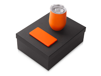 Подарочный набор COLOR IT с термокружкой и повербанком (Оранжевый)