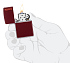 Зажигалка ZIPPO Logo с покрытием Merlot, латунь/сталь, бордовая, глянцевая, 38x13x57 мм - Фото 5