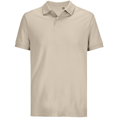Рубашка поло унисекс Pacific, бежевая (льняная) (Льняной)