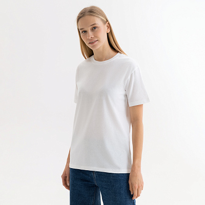 Футболка унисекс KRIS, 150 гр., белая (теплого оттенка)