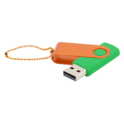 Флешка Designer To Go 2.0 USB 16Gb  (Зеленый/Оранжевый)