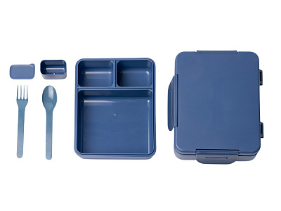 Ланч-бокс КОМИКС с тремя отделениями (Тёмно-синий)