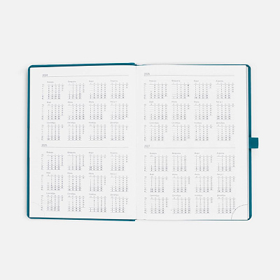 Ежедневник Favor Metal, недатированный, бирюзовый