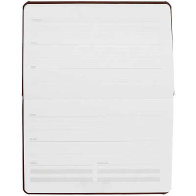 Еженедельник Urban, недатированный, коричневый