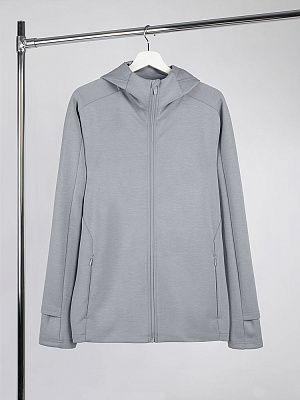 Куртка с капюшоном унисекс Begi, молочно-белая (Серый)