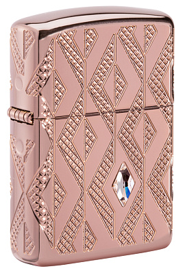 Зажигалка ZIPPO Armor® Geometric с покрытием Rose Gold, латунь/сталь, розовое золото, 38x13x57 мм (Розовый)