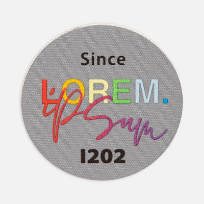 Наклейка тканевая Lunga Round, M, серая