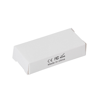 Флеш-карта 16 Гб с подсветкой логотипа, белый с зеленым