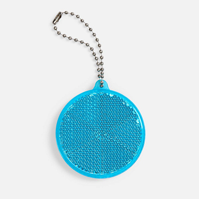 Пешеходный светоотражатель с цепочкой «Круг»  (Синий)