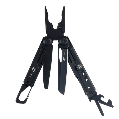 Мультитул Stinger, 115 мм, 14 функций, сталь, черный, в комплекте нейлоновый чехол