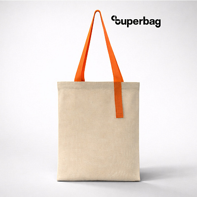 Шоппер Superbag Light, с внутренним креплением (полукольцо) (неокрашенный с оранжевым) (Неокрашенный с оранжевым)
