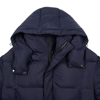 Пуховик унисекс Kapsula, темно-синий