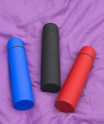 Термос "Родос", покрытие soft touch, 1 л., синий